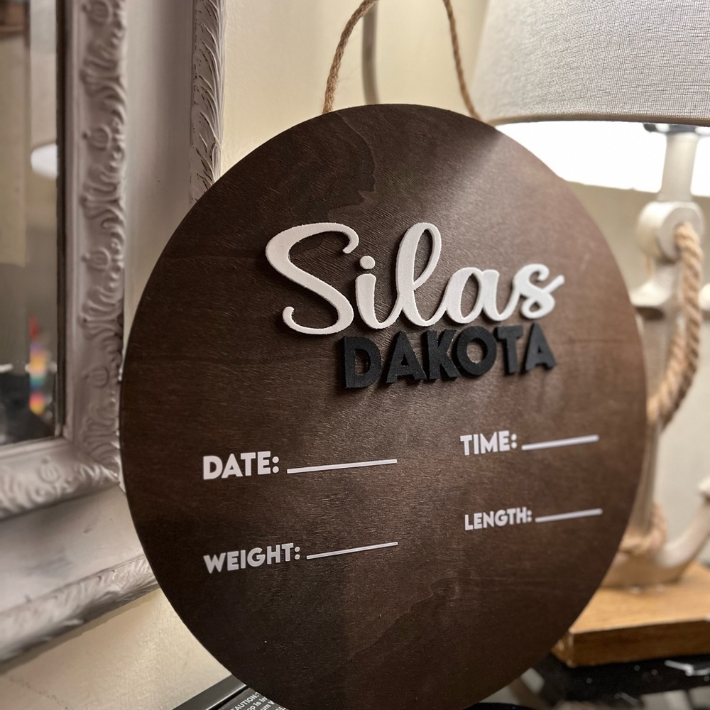 Baby Announcement Birth Sign